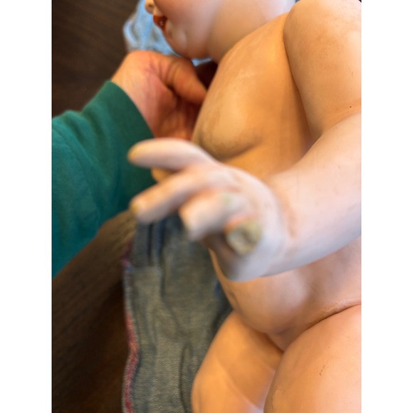 18‎ inch antique Bisque Doll Marked 142 Sleep Eyes Jointed Body Collectible - Picture 12 of 17